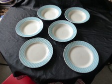 6 ASSIETTES FAIENCE DE DIGOIN SARREGUEMINES MODELE PLAGE 4 CREUSES ET 2 PLATES