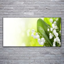 Image sur verre acrylique Tableau Impression 120x60 Floral Muguet
