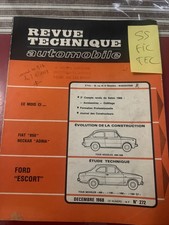 revue technique Ford Escort 1 1100 1300 1300 GT 940 Rta escort 1 I 1.3 Gt 1.1 