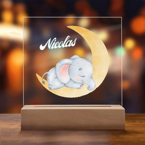 Lighted acrylic nursery boy - lighted,