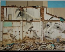 Peinture Moderne Street Art Abstrait Pop Art Style Banksy Warhol Obey 90x70x3cm