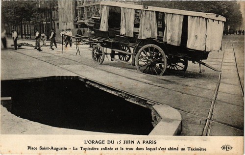 Cpa orage juin - a, paris