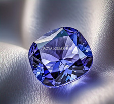 Coussin en tanzanite bleue