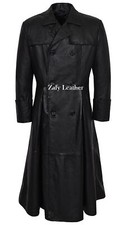 Manteau Long En Cuir D'Agneau