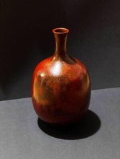 Vase bronze émaillé Art Déco Japon XXème siècle