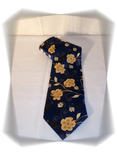 Belle cravate fantaisie bleu - cravate,