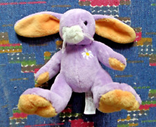 DB/ DOUDOU PELUCHE ANNA CLUB PLUSH LAPIN VIOLET JAUNE FLEUR 15/22 CM EXC ETAT