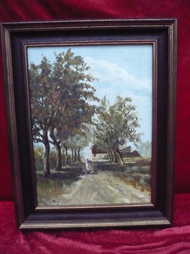 Beau ancien tableau paysanne - tableau,