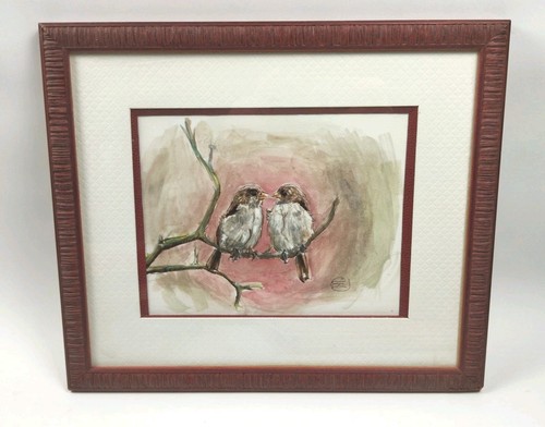 Aquarelle originale couple - aquarelle,