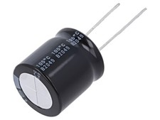 Condensateur UHE1H102MHD3TN : électrolytique THT 1000uF 50VDC Ø18x20mm ±20% N...