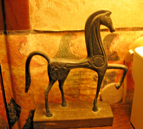 Statue zoomorphe de cheval - statue,