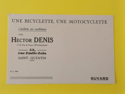 Buvard bicyclette motocyclette - buvard,