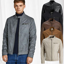 Veste en cuir synthétique pour homme JACK & JONES Blouson de motard JJEROCKY
