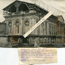 PHoto Presse ADP 1957 Versailles refait peau neuve Petit Trianon Travaux toiture