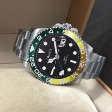 40mm parnis black dial sliver - 40mm,