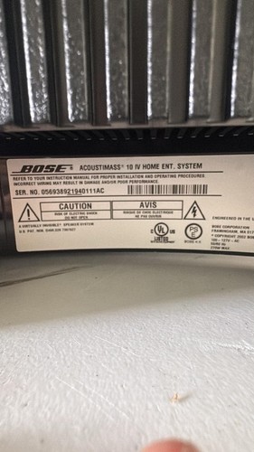 Bose acoustimass series iv - 10,