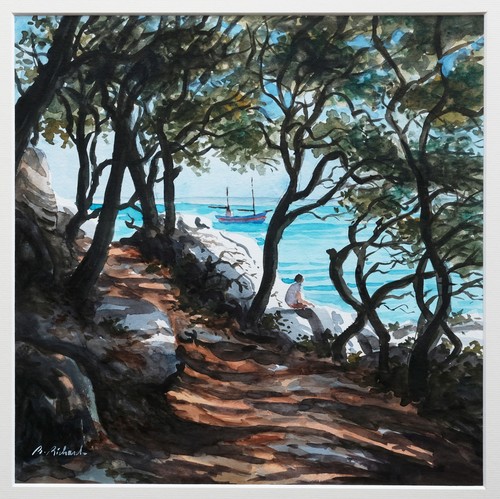 Aquarelle paysage noirmoutier - aquarelle,