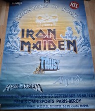 IRON MAIDEN/AFFICHE CONCERT RARE/ 120X160 