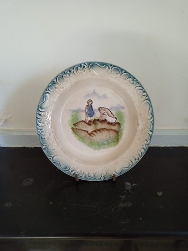Plat faience decor - en, a