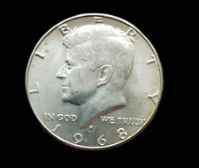 États-Unis, Half Dollar, Kennedy 1968 Argent 