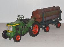 Tracteur En Tôle Nostalgie Oldtimer Deutz Avec Remorque En Bois Tracteur L 60 Cm