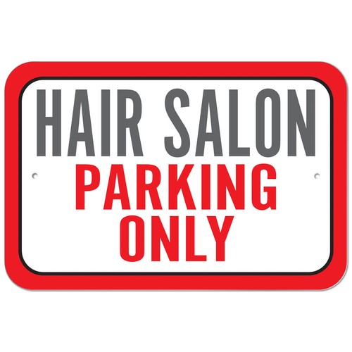 Plastic sign hair salon - plastic,