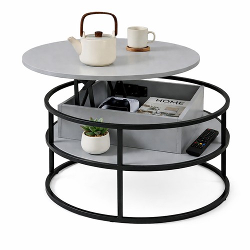 Table basse ronde relevable