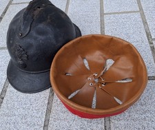 WW1 coiffe intérieure cuir Ancien casque Adrian 1915  TYPE1 helmet liner T.B-58