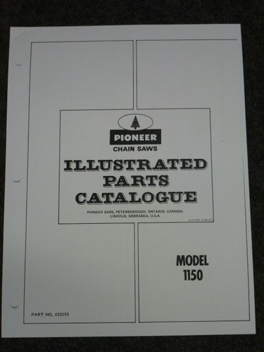 Pioneer model 1150 chainsaw - pioneer,