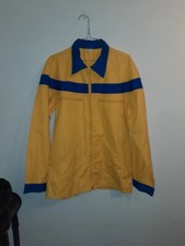 Veste de travail jaune et bleu