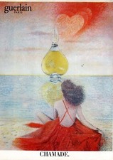Publicité papier Parfum. Perfume ad.  GUERLAIN Chamade 1982