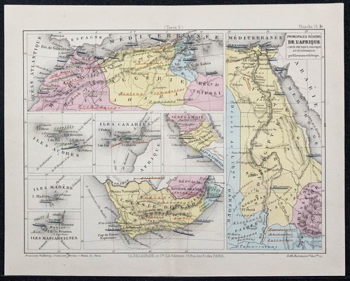 1874 carte des principales - carte,