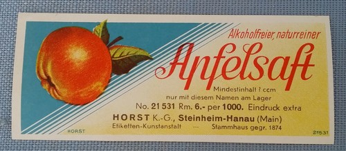 Ancien saftetikett - ancien,