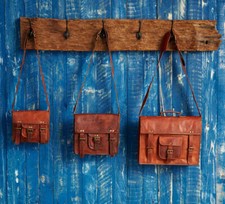 Porte-documents pour ordinateur portable 15 pouces en cuir de chèvre vintage ...