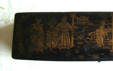 ANCIEN PLUMIER EN PAPIER MÂCHE NAPOLEON III