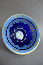 Coupe en verre bleu cobalt à