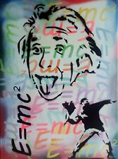 SPACO signed Anarchy EINSTEIN BANKSY tableau POP street ART graffiti USA GB