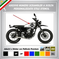 Autocollant Numéro Moto Auto Cross Course Sculpté Pre-éspacé Scrambler Fonds