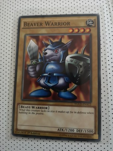 Beaver warrior card - beaver, yu-gi-oh!