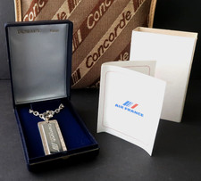 Concorde Porte Cle Acier Poli Plaqué Argent Neuf + Boite Duseaux Air France 1980