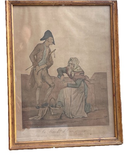 Gravure xviii marchande - gravure,