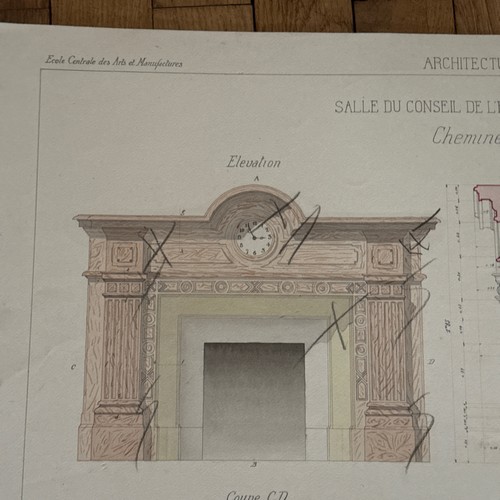 Dessin une cheminée - d'une,