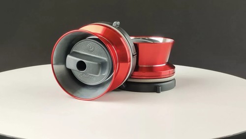 Pair red silver metal nab - pair,
