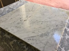 PLAQUE PLATEAU DE MARBRE ITALIEN BIANCO GIOIA POUR TABLE BASSE DESIGN CHIC LOFT