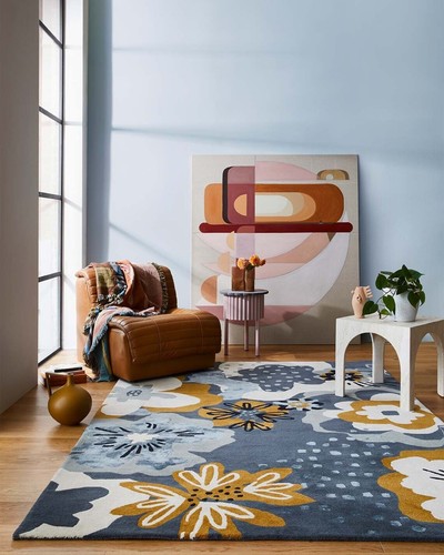 Tapis gris touffeté la - tapis,