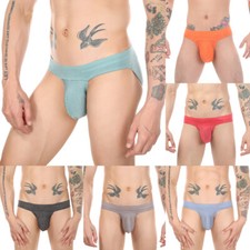 Sous-Vêtements Sexy Pour Hommes Slip À Poche Bombée Taille Basse Slip Côtelé /