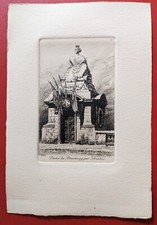 Eau Forte : Statue De Strasbourg Par Pradier. Charles Pinet, XIXe s.