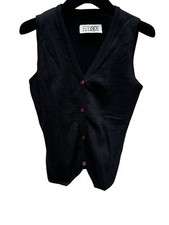 Martin Margiela  FW 2007 Black Cashmere Wool Black Vest Size S