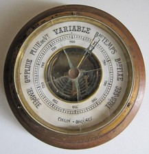 BAROMÉTRE ANÉROÏDE. Signé Collin-Orgères, ancien.fonctionne.