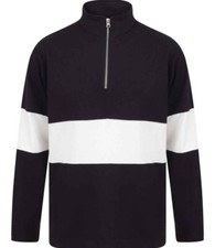 Front Row Sweatshirt En Coton À Manches Longues Avec Col Zippé